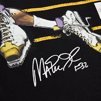 T-shirt pour homme Mitchell & Ness Magic Johnson Black Los Angeles Lakers Hardwood Classics Caricature