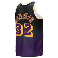 Maillot Homme Mitchell & Ness Magic Johnson Violet/Noir Los Angeles Lakers 1984/85 Hardwood Classics Fadeaway Swingman Player