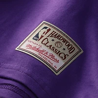 Men's Mitchell & Ness Magic Johnson Purple Los Angeles Lakers Hardwood Classics Name Number T-Shirt