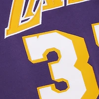 Sweat à capuche Mitchell & Ness Magic Johnson violet pour homme, avec nom et numéro des Lakers de Los Angeles.