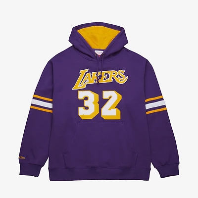 Men's Mitchell & Ness Magic Johnson Purple Los Angeles Lakers Name Number Hoodie