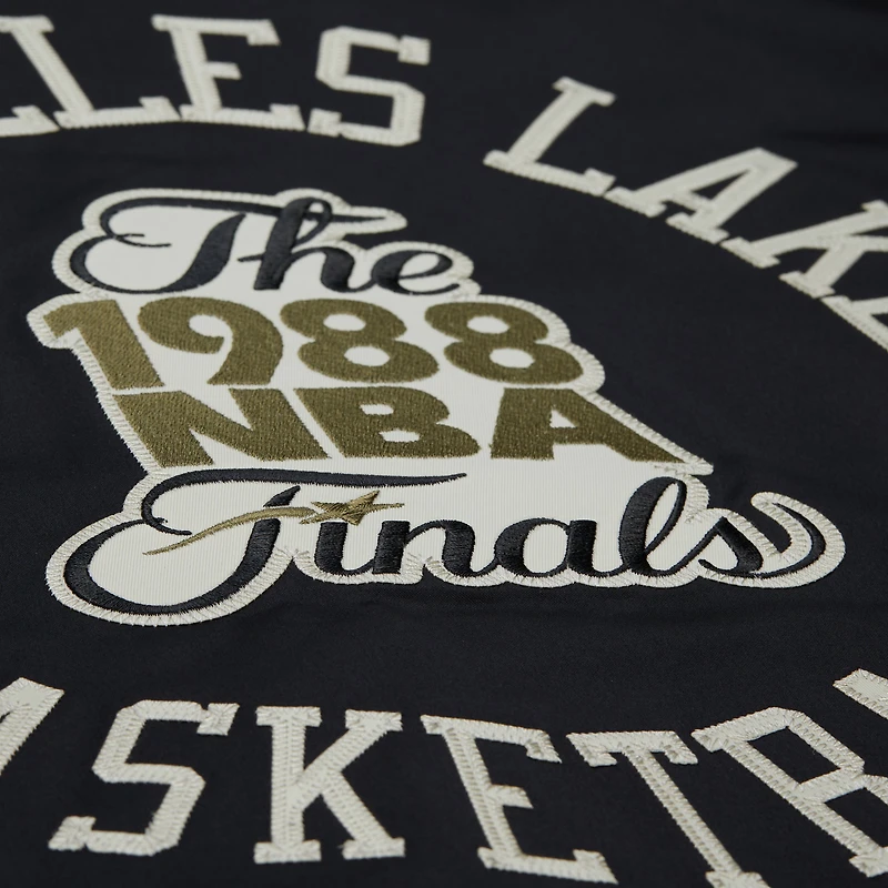 Veste Mitchell & Ness Olive Los Angeles Lakers Clutch Satin Raglan Full-Snap pour homme