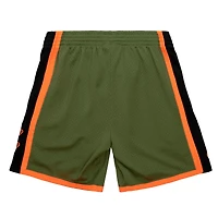 Men's Mitchell & Ness Olive Los Angeles Lakers Hardwood Classics Flight Edition Swingman - Shorts