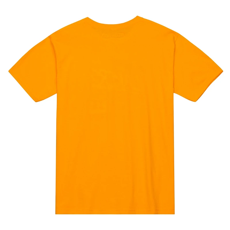T-shirt pour homme Mitchell & Ness Orange Los Angeles Lakers Hardwood Classics Slap