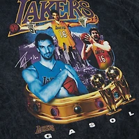 T-shirt couronné noir des Lakers de Los Angeles Mitchell & Ness Pau Gasol pour hommes