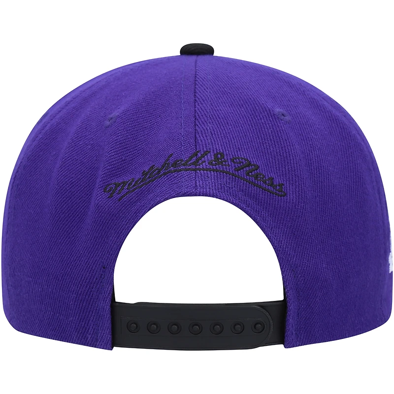 Casquette Snapback Los Angeles Lakers Side Core 2.0 violet/noir Mitchell & Ness pour hommes