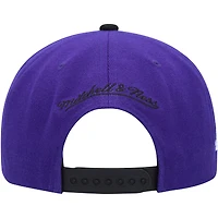 Casquette Snapback Los Angeles Lakers Side Core 2.0 violet/noir Mitchell & Ness pour hommes