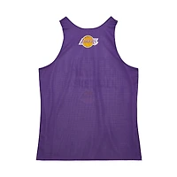 Men's Mitchell & Ness Purple/White Los Angeles Lakers Hardwood Classics Reversible Mesh Practice Jersey