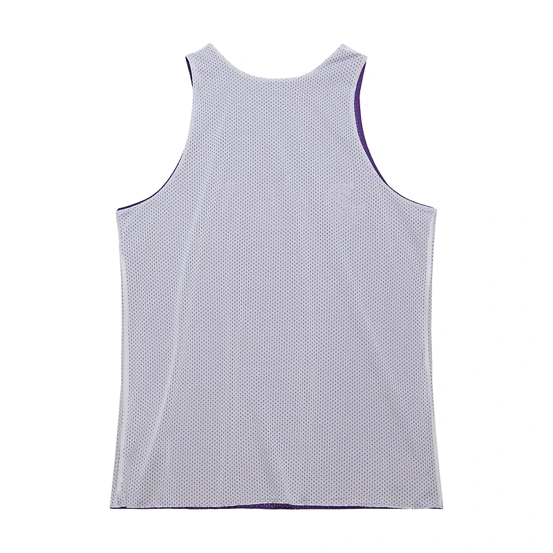 Men's Mitchell & Ness Purple/White Los Angeles Lakers Hardwood Classics Reversible Mesh Practice Jersey