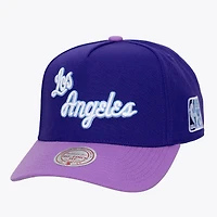 Men's Mitchell & Ness  Purple Los Angeles Lakers Hardwood Classics Legendary Away Pro-Pinch Adjustable Hat