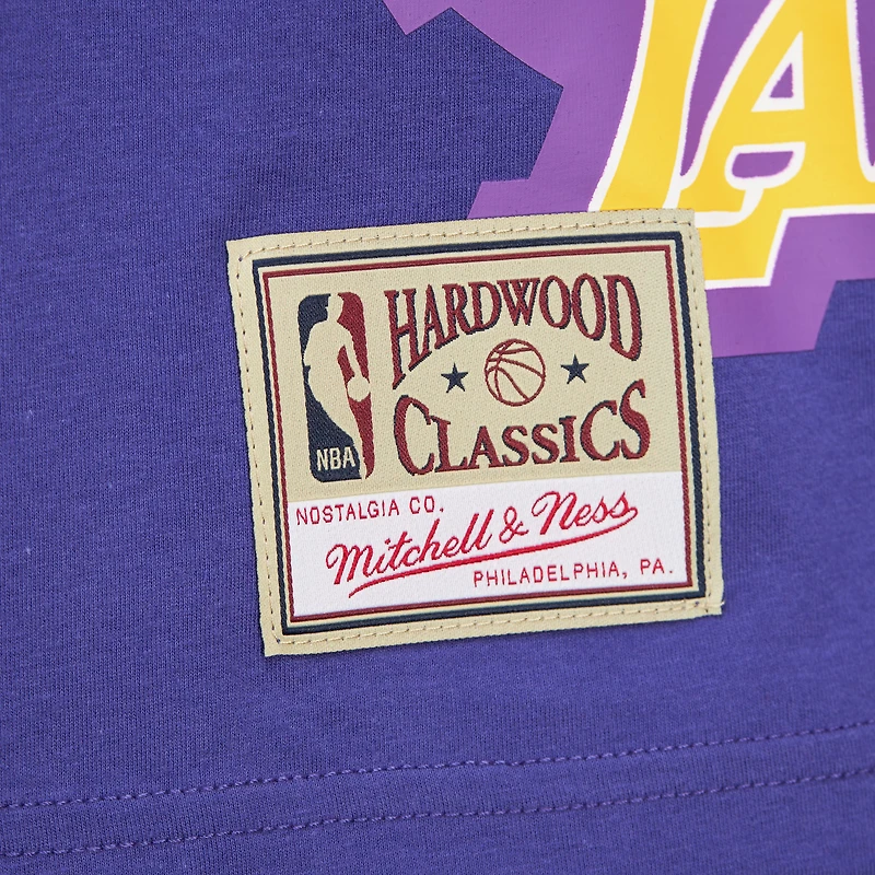 T-shirt Mitchell & Ness violet Los Angeles Lakers Hardwood Classics Logo Blast pour homme