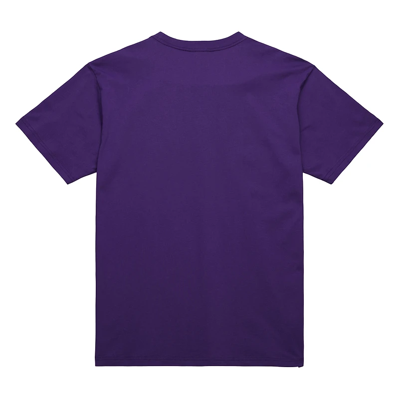 T-shirt Mitchell & Ness violet pour homme Los Angeles Lakers Hardwood Classics Neon Nights Premium