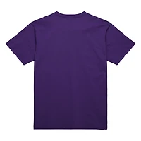 T-shirt Mitchell & Ness violet pour homme Los Angeles Lakers Hardwood Classics Neon Nights Premium