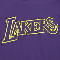 T-shirt Mitchell & Ness violet pour homme Los Angeles Lakers Hardwood Classics Neon Nights Premium