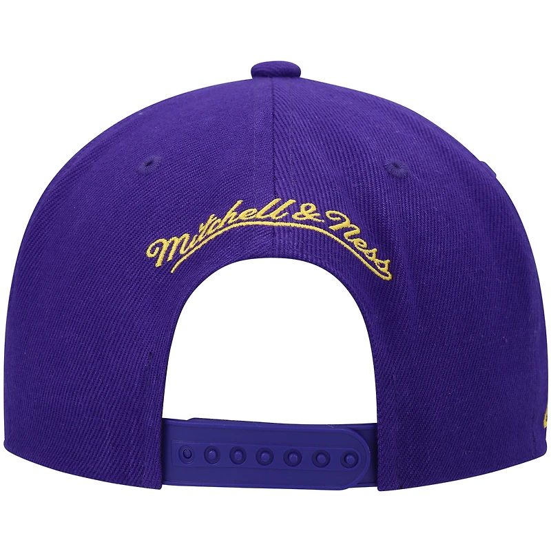 Men's Mitchell & Ness Purple Los Angeles Lakers Hardwood Classics Snapback Hat