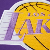 Sweat à capuche en polaire violet Mitchell & Ness Los Angeles Lakers Hardwood Classics Team Origins pour homme