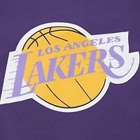 Men's Mitchell & Ness Purple Los Angeles Lakers Hardwood Classics There and Back Pullover Sweatshirt