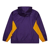 Veste coupe-vent à capuche entièrement zippée Mitchell & Ness violette Los Angeles Lakers Playmaker pour homme