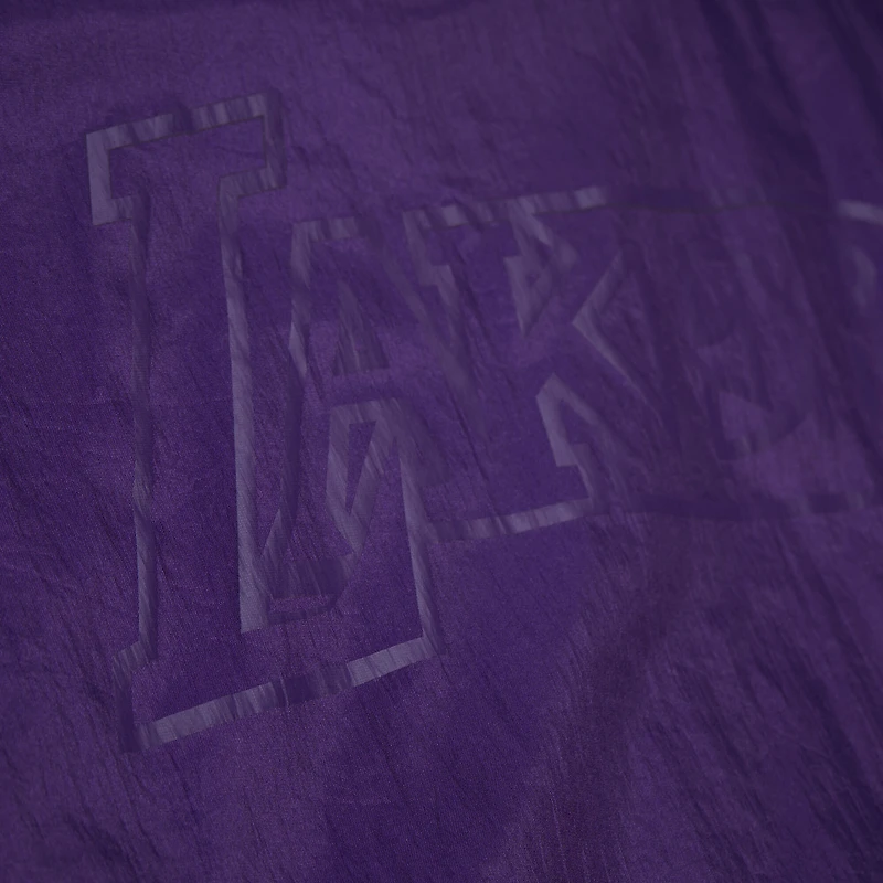 Veste coupe-vent à capuche entièrement zippée Mitchell & Ness violette Los Angeles Lakers Playmaker pour homme
