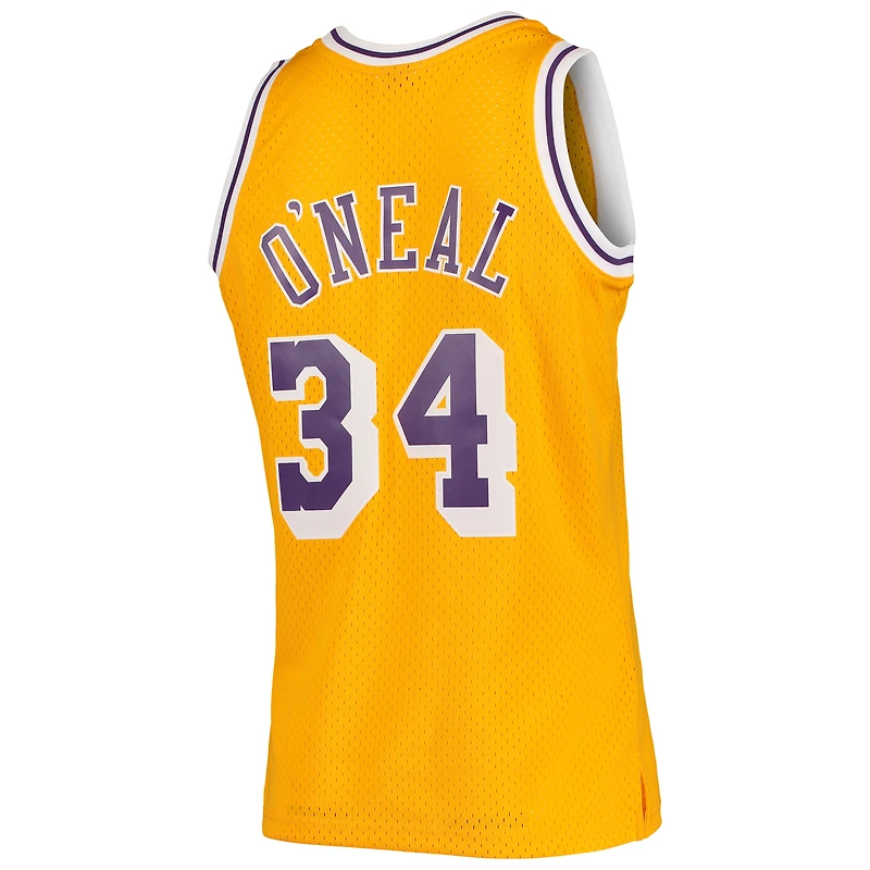 Maillot Swingman Mitchell & Ness Shaquille O'Neal Royal Los Angeles Lakers Hardwood Classics pour hommes