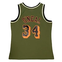 Men's Mitchell & Ness Shaquille O'Neal Olive Los Angeles Lakers 1996/97 Swingman - Jersey Flight Edition