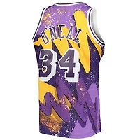 Men's Mitchell & Ness Shaquille O'Neal Purple Los Angeles Lakers Hardwood Classics 1996/97 Hyper Hoops Swingman Jersey