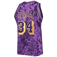 Maillot Swingman du Nouvel An lunaire Mitchell & Ness Shaquille O'Neal violet Los Angeles Lakers Hardwood Classics 1996/97 pour hommes