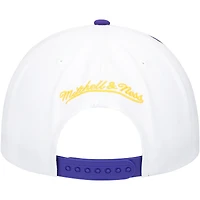 Casquette Snapback Los Angeles Lakers Waverunner Mitchell & Ness blanc/violet pour hommes