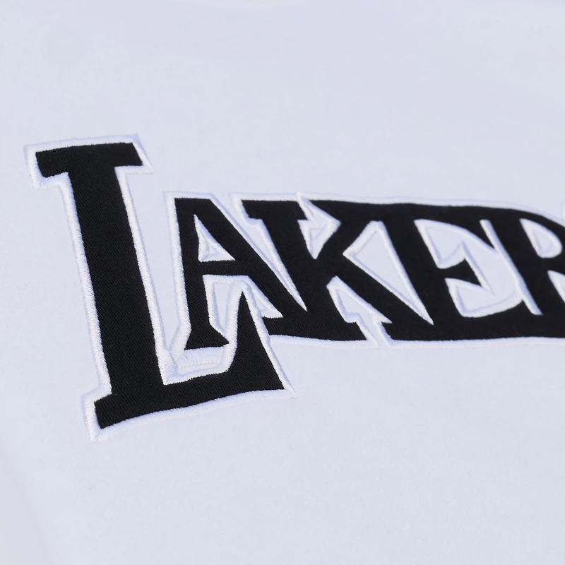 Sweat-shirt polaire arctique Mitchell & Ness blanc Los Angeles Lakers pour homme