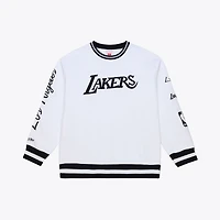 Men's Mitchell & Ness  White Los Angeles Lakers Arctic Fleece Sweatshirt