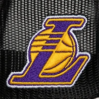 Casquette Snapback de camionneur en mousse sur le devant pour hommes, Mitchell & Ness, Los Angeles Lakers Hardwood Classics Blocker, blanche
