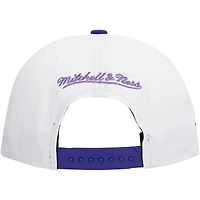 Casquette Snapback bicolore blanche avec logo Soul des Lakers de Los Angeles Mitchell & Ness pour hommes