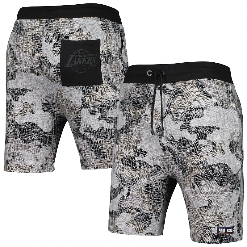 Short pour homme NBA x Hugo Boss Los Angeles Lakers Black Slam Camo