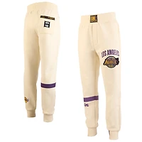 Pantalon de jogging premium pour homme NBA x Two Hype Crème Los Angeles Lakers Culture & Hoops Collection