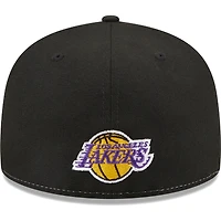 Casquette ajustée 59FIFTY Pop Front Los Angeles Lakers New Era pour homme, noir/doré