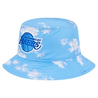 Bob réversible New Era noir/bleu clair pour homme des Los Angeles Lakers, motif soleil et tempête d'été