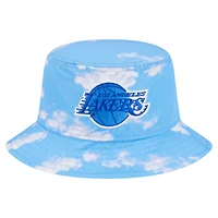 Men's New Era Black/Light Blue Los Angeles Lakers Summer Sun and Storm Reversible Bucket Hat