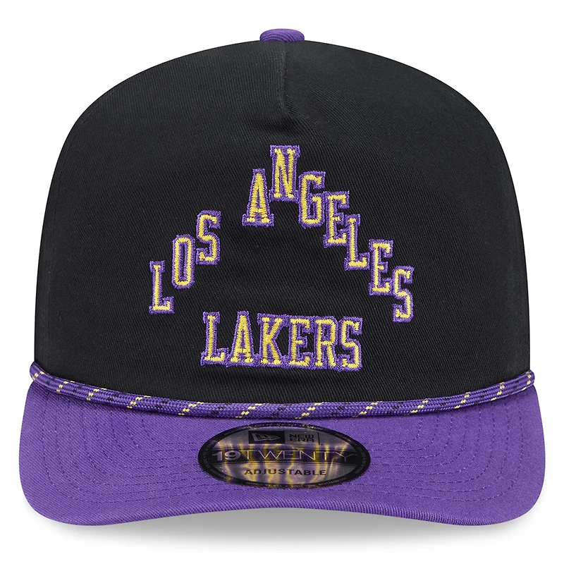 Casquette ajustable New Era noire et violette Los Angeles Lakers édition City 2025/26 19TWENTY pour homme