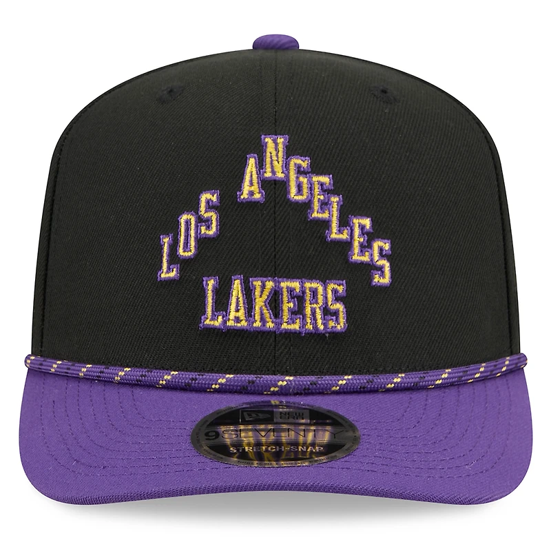 Men's New Era Black/Purple Los Angeles Lakers 2025/26 City Edition 9SEVENTY Adjustable Hat