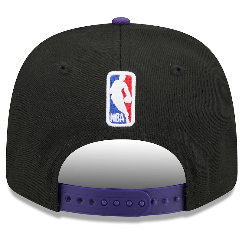Casquette ajustable New Era noire et violette Los Angeles Lakers édition City 2025/26 9SEVENTY pour homme