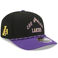 Casquette ajustable New Era noire et violette Los Angeles Lakers édition City 2025/26 9SEVENTY pour homme