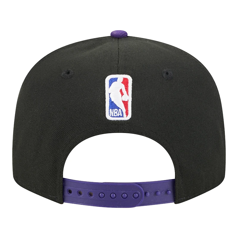 Men's New Era Black/Purple Los Angeles Lakers City Edition 9FIFTY Snapback Hat
