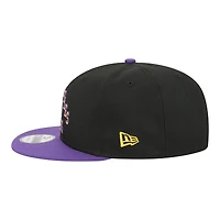 Casquette snapback New Era 9FIFTY édition Los Angeles Lakers City pour homme, noire et violette
