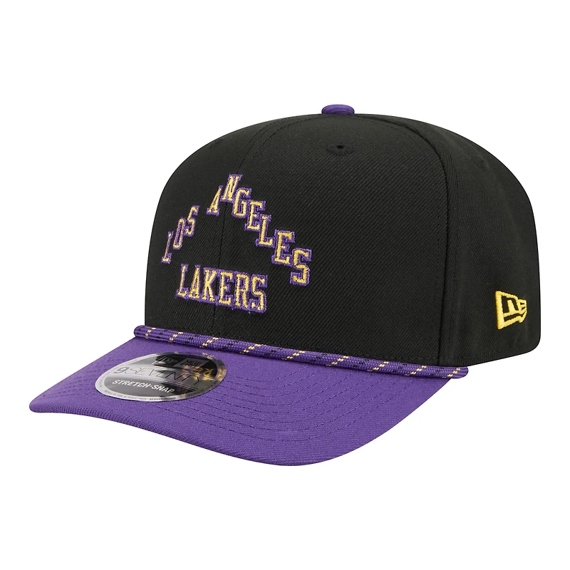 Men's New Era  Black/Purple Los Angeles Lakers City Edition 9SEVENTY Stretch-Snap Hat