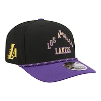 Men's New Era  Black/Purple Los Angeles Lakers City Edition 9SEVENTY Stretch-Snap Hat