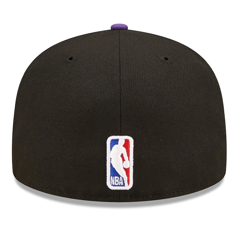 Men's New Era Black/Purple Los Angeles Lakers Tip Off 59FIFTY Fitted - Hat