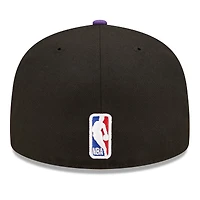 Men's New Era Black/Purple Los Angeles Lakers Tip Off 59FIFTY Fitted - Hat