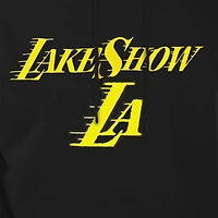 Men's New Era  Black Los Angeles Lakers 2024/25 City Edition Chenille Heavyweight Pullover Hoodie