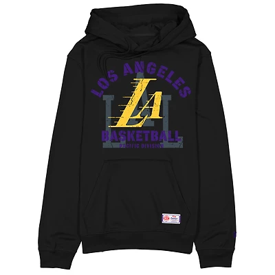 Sweat à capuche polaire New Era noir Los Angeles Lakers édition City 2025/26 pour homme