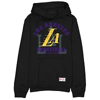 Sweat à capuche polaire New Era noir Los Angeles Lakers édition City 2025/26 pour homme